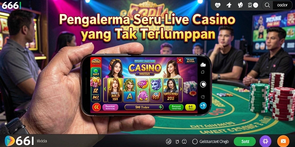 Tampilan gameplay Live Casino di 666I dengan dealer langsung dan interaksi menarik.