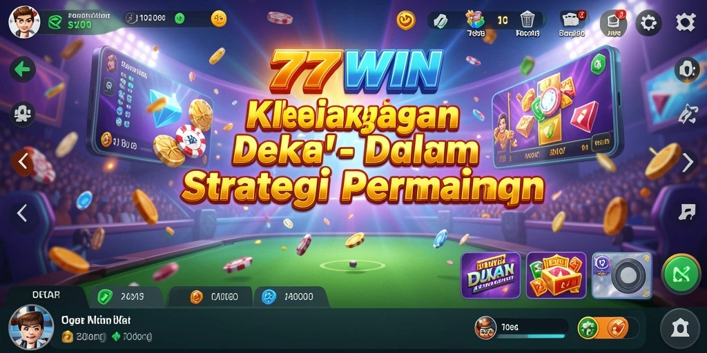 Screenshot utama 777WIN menunjukkan pemain yang sedang merencanakan strategi.