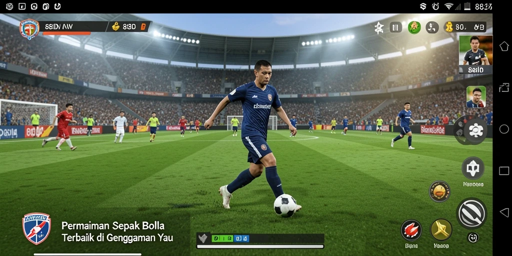 Screenshot utama 88ID menampilkan aksi seru di lapangan sepak bola.