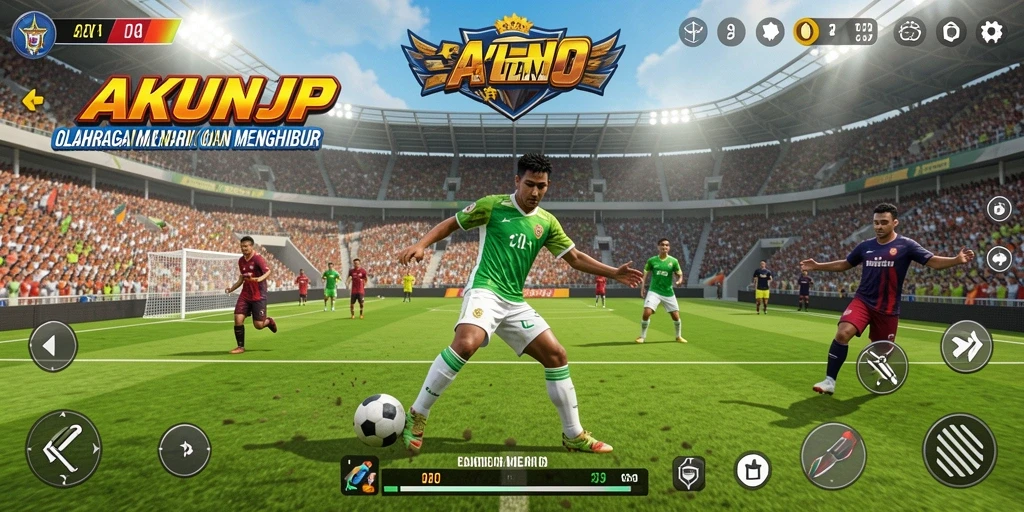 Tampilan menarik dari gameplay seru AKUNJP di arena olahraga.