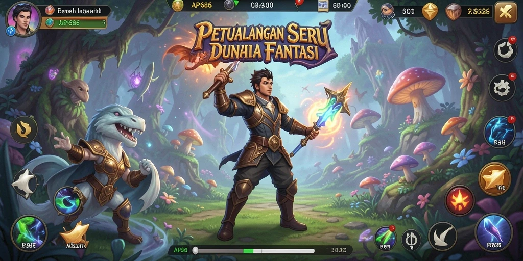 Tampilan permainan petualangan seru dalam AP686 dengan grafik menawan.