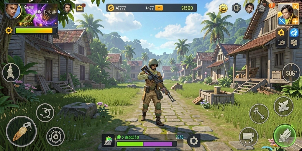 Tampilan menarik dari gameplay Idle AT777 yang interaktif.