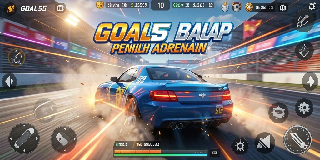Gameplay Racing yang menantang dan seru di GOAL55.