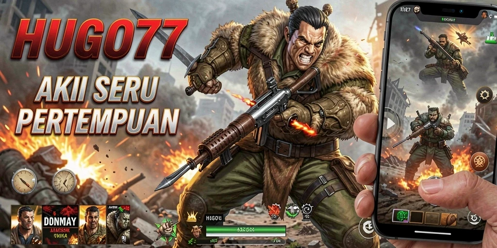 Gameplay mengesankan HUGO77 saat pertarungan berlangsung.