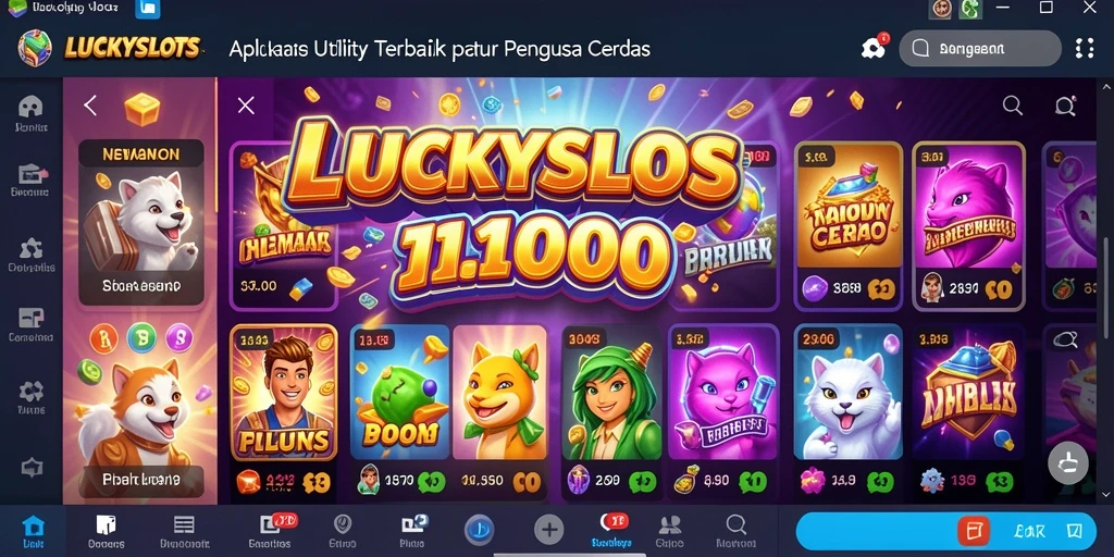 Tampilan intuitif dari aplikasi LUCKYSLOTS untuk pengalaman bermain yang lebih baik.