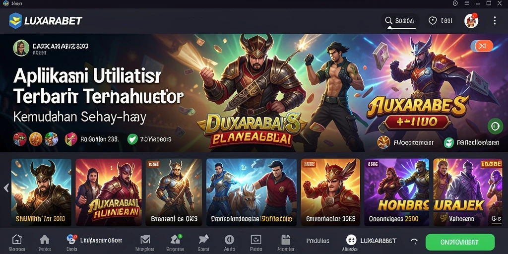 Tampilan antarmuka LUXARABET yang intuitif dan modern.