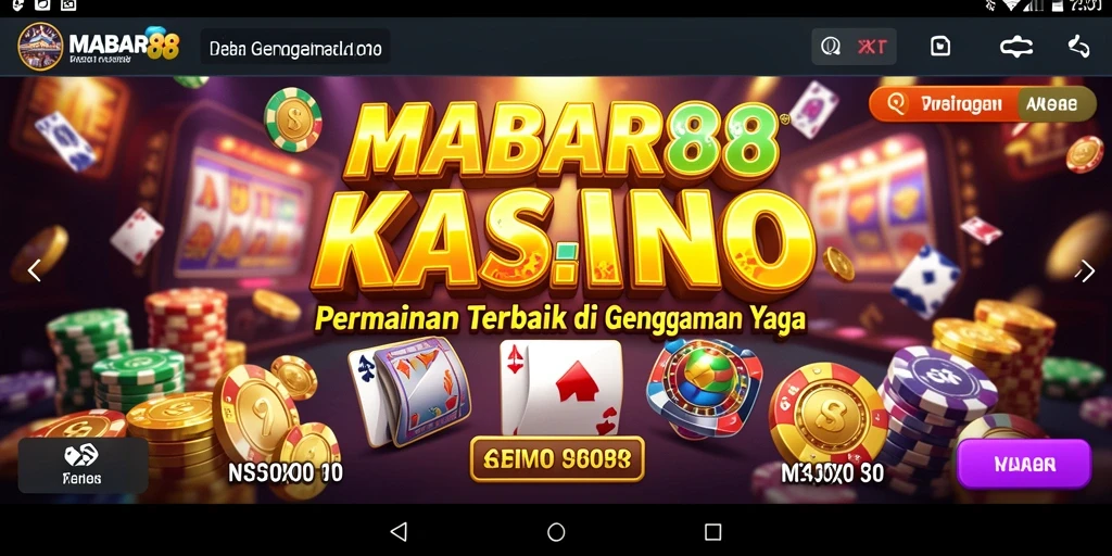 Tangkapan layar utama MABAR88 menunjukkan gameplay Kasino yang menyenangkan dan interaktif.