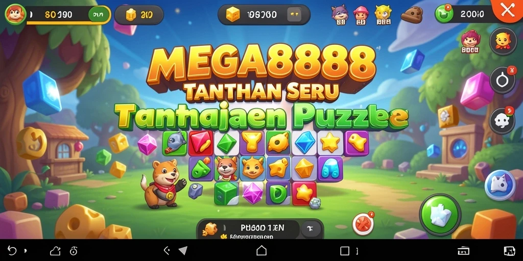 Tangkapan layar utama MEGA888 menampilkan gameplay menantang dalam level puzzle.
