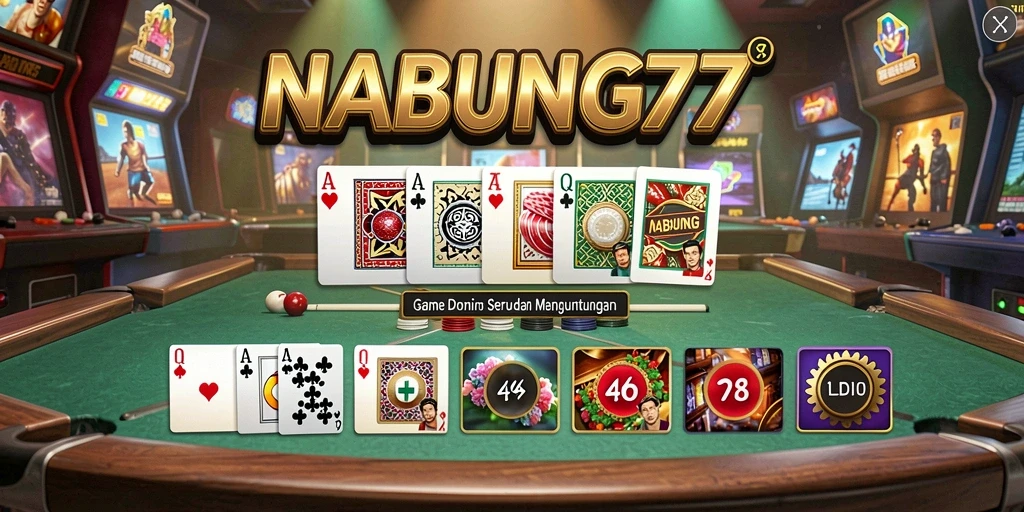 Tampilan seru gameplay domino di NABUNG77.