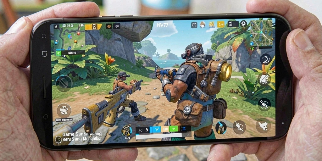 Tampilan gameplay NV77 yang seru dan menarik.