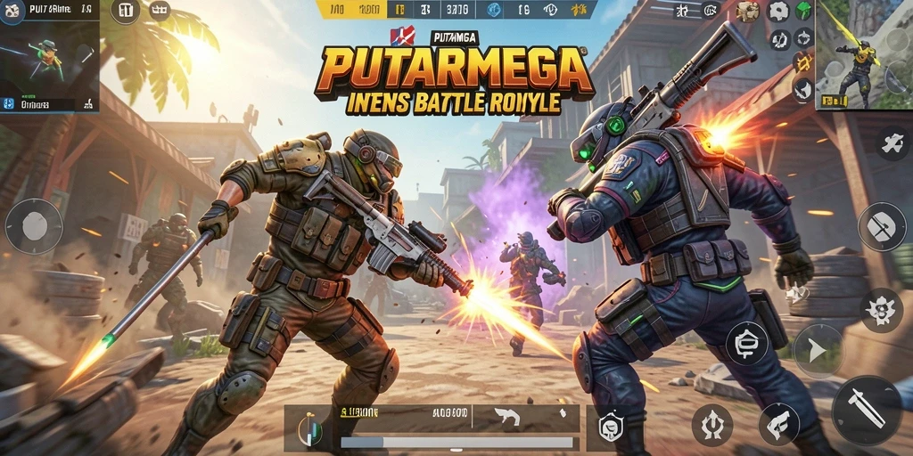 Gameplay seru PUTARMEGA dalam aksi Battle Royale.