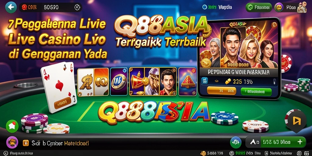 Tangkapan layar gameplay QQ88ASIA yang menampilkan suasana Live Casino yang mendebarkan.
