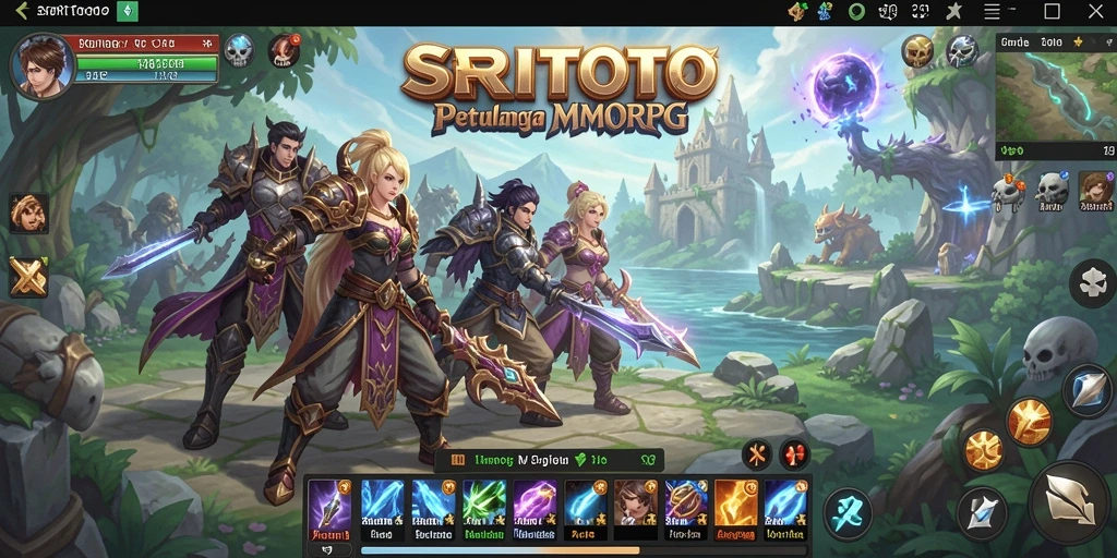 Screenshot gameplay SRITOTO dengan aksi seru dalam dunia MMORPG.