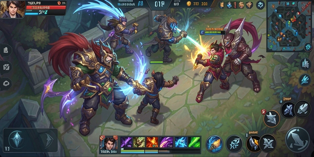 Screenshot gameplay TIGERJP88 menampilkan pertarungan seru antar pemain.