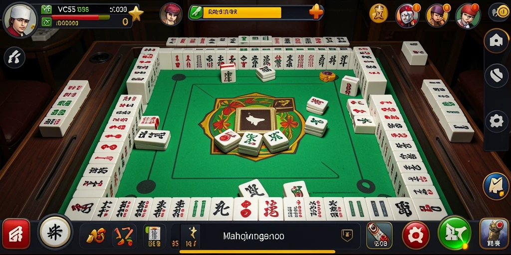 Gameplay menarik dari VC55 dalam bermain Mahjong dengan grafis yang menawan.